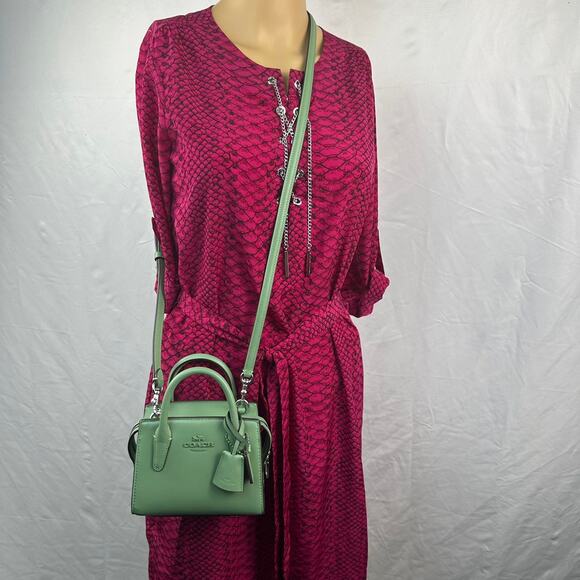 Coach CO974 Leather Andrea Mini Carryall Top Handle/Crossbody Bag - Picture 1 of 9